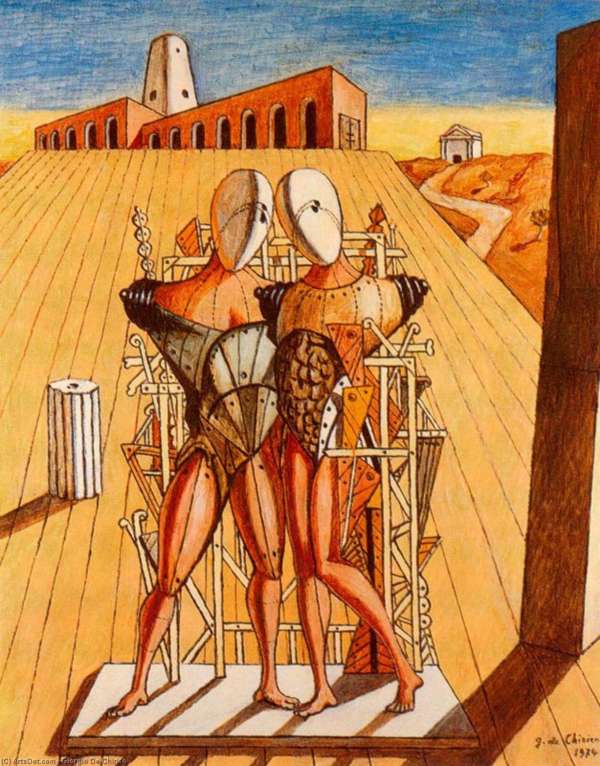 Wikioo.org - The Encyclopedia of Fine Arts - Painting, Artwork by Giorgio De Chirico - The Dioscuri