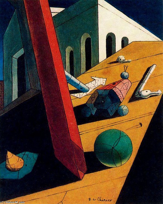 Wikioo.org - Die Enzyklopädie bildender Kunst - Malerei, Kunstwerk von Giorgio De Chirico - das böse Genie  von  Ein  könig