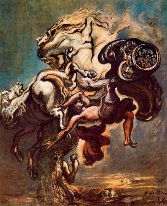 WikiOO.org - Encyclopedia of Fine Arts - Maleri, Artwork Giorgio De Chirico - The Fall of Phaeton