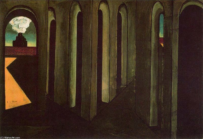 WikiOO.org - Encyclopedia of Fine Arts - Maleri, Artwork Giorgio De Chirico - The troubled journey