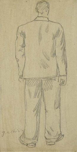 WikiOO.org - Encyclopedia of Fine Arts - Målning, konstverk Giorgio De Chirico - Visitatore di spalle