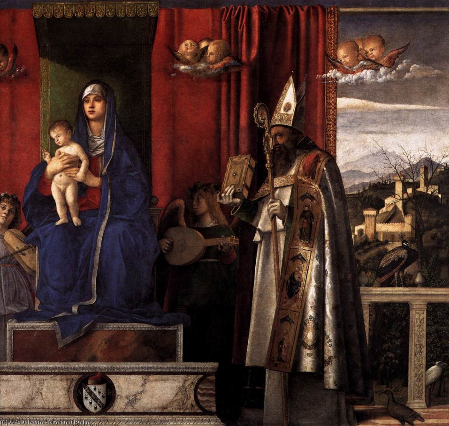 WikiOO.org - 百科事典 - 絵画、アートワーク Giovanni Bellini - バルバリゴの祭壇画（詳細）