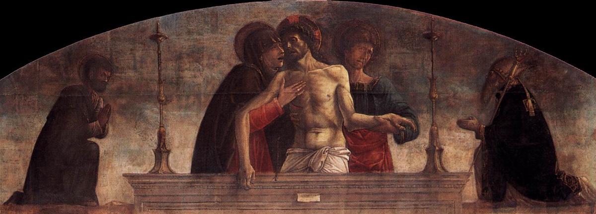 Wikioo.org - The Encyclopedia of Fine Arts - Painting, Artwork by Giovanni Bellini - Pieta 1