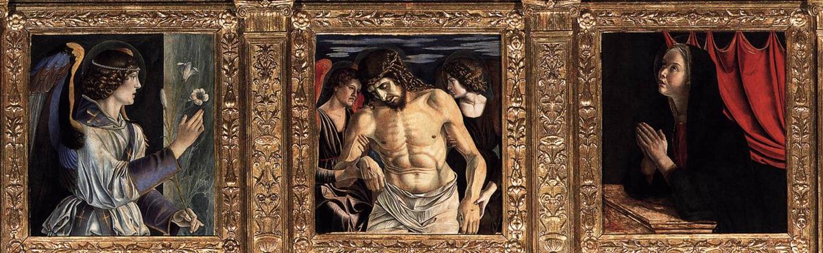 Wikoo.org - موسوعة الفنون الجميلة - اللوحة، العمل الفني Giovanni Bellini - Polyptych of San Vincenzo Ferreri (detail 3)
