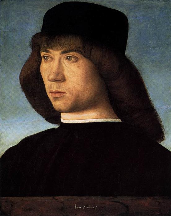 WikiOO.org - 百科事典 - 絵画、アートワーク Giovanni Bellini - の肖像画 若い 男