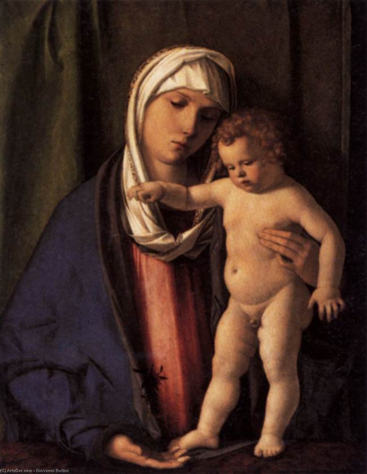 WikiOO.org – 美術百科全書 - 繪畫，作品 Giovanni Bellini - 圣母子 1