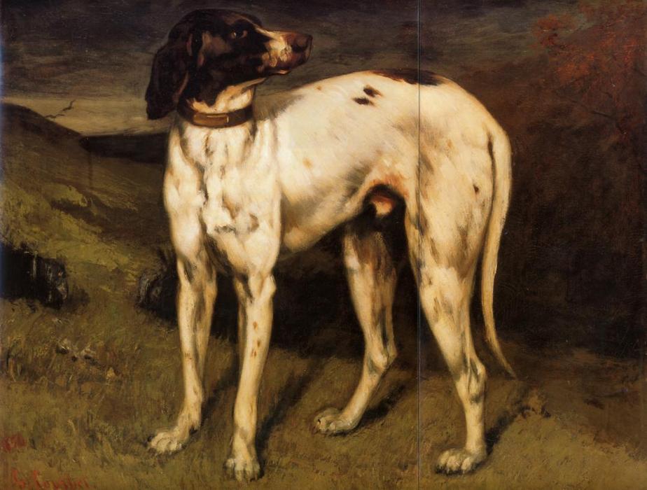 Wikioo.org - The Encyclopedia of Fine Arts - Painting, Artwork by Gustave Courbet - A Dog from Ornans