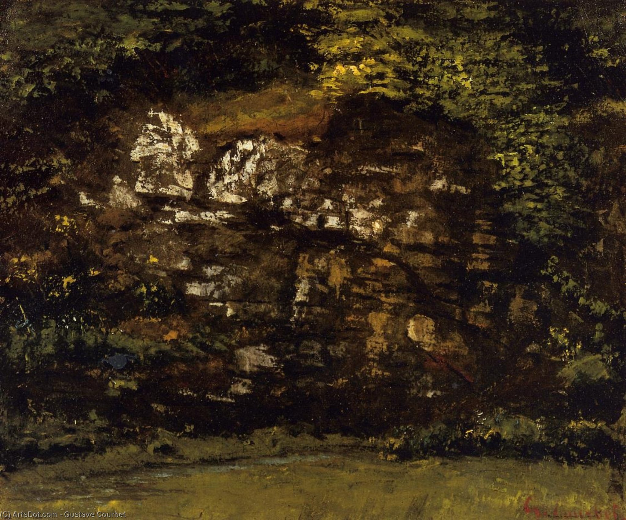 WikiOO.org - Encyclopedia of Fine Arts - Schilderen, Artwork Gustave Courbet - In the Woods