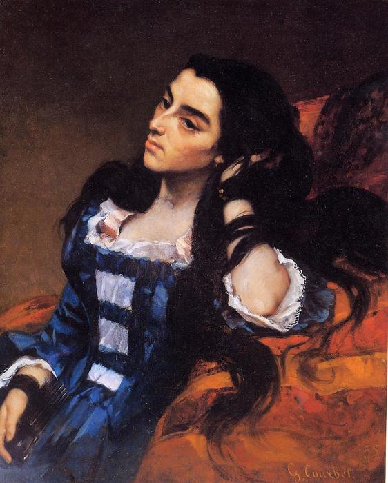 Wikioo.org - The Encyclopedia of Fine Arts - Painting, Artwork by Gustave Courbet - Portrait of a Spanish Lady