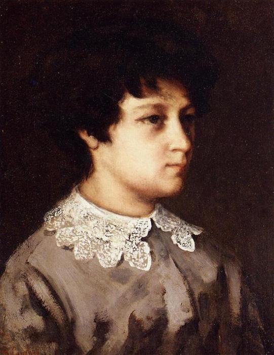 Wikioo.org - The Encyclopedia of Fine Arts - Painting, Artwork by Gustave Courbet - Portrait of a Young Girl from Salins