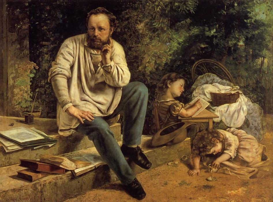 Wikioo.org - The Encyclopedia of Fine Arts - Painting, Artwork by Gustave Courbet - Portrait of P.-J. Proudhon in 1853