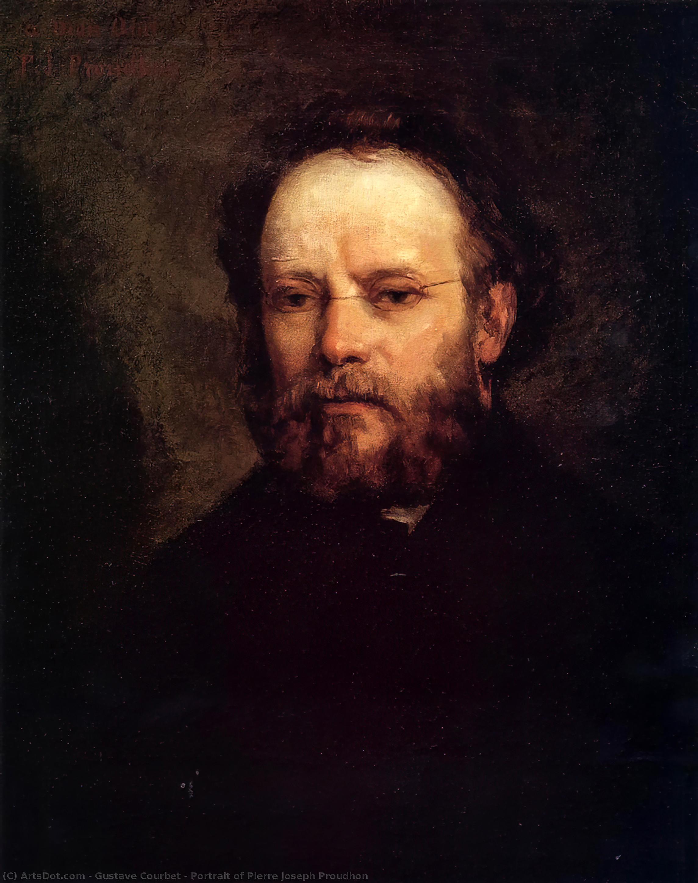 WikiOO.org - Encyclopedia of Fine Arts - Maľba, Artwork Gustave Courbet - Portrait of Pierre Joseph Proudhon