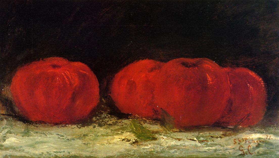 WikiOO.org - Encyclopedia of Fine Arts - Maleri, Artwork Gustave Courbet - Red Apples