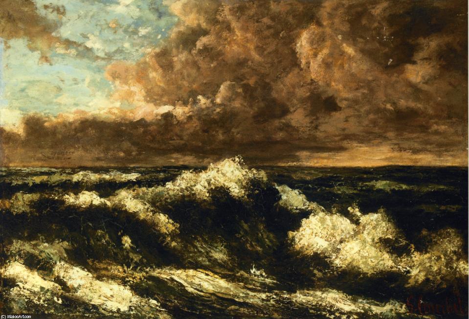 Wikioo.org - The Encyclopedia of Fine Arts - Painting, Artwork by Gustave Courbet - Seascape 1