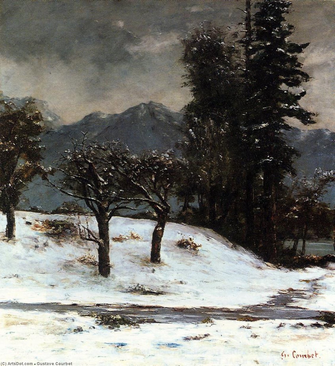 WikiOO.org - Enciclopedia of Fine Arts - Pictura, lucrări de artă Gustave Courbet - Snow