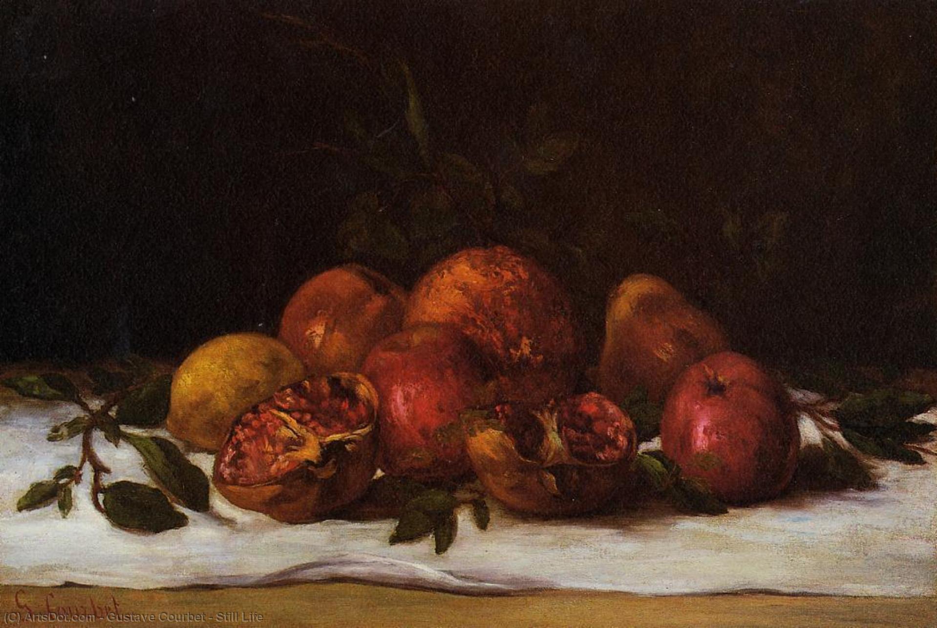 Wikioo.org – La Enciclopedia de las Bellas Artes - Pintura, Obras de arte de Gustave Courbet - naturaleza muerta