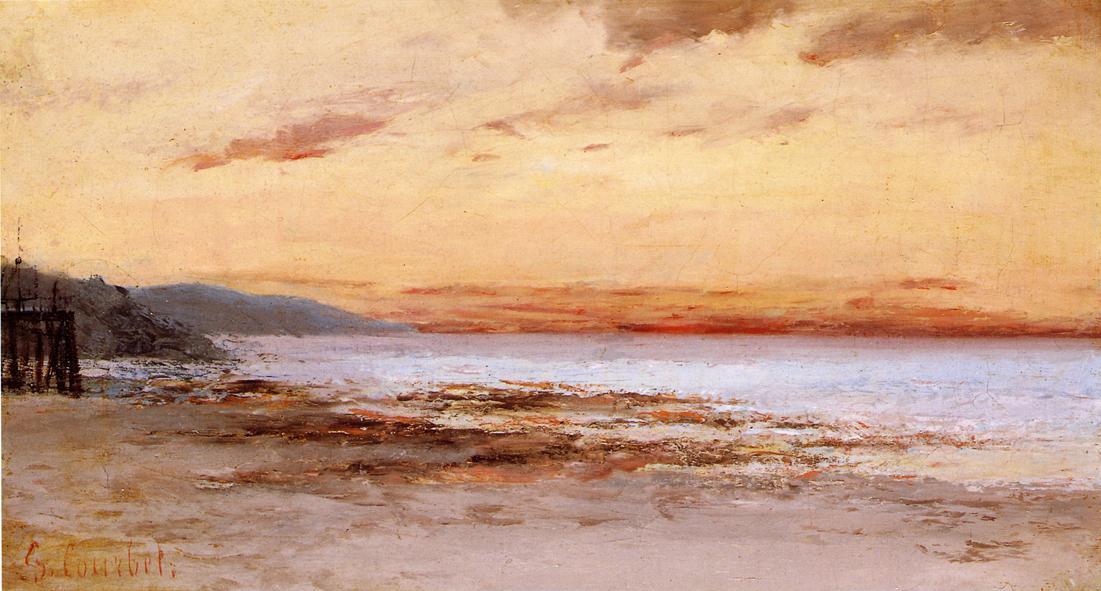 Wikioo.org - The Encyclopedia of Fine Arts - Painting, Artwork by Gustave Courbet - The Beach at Trouville