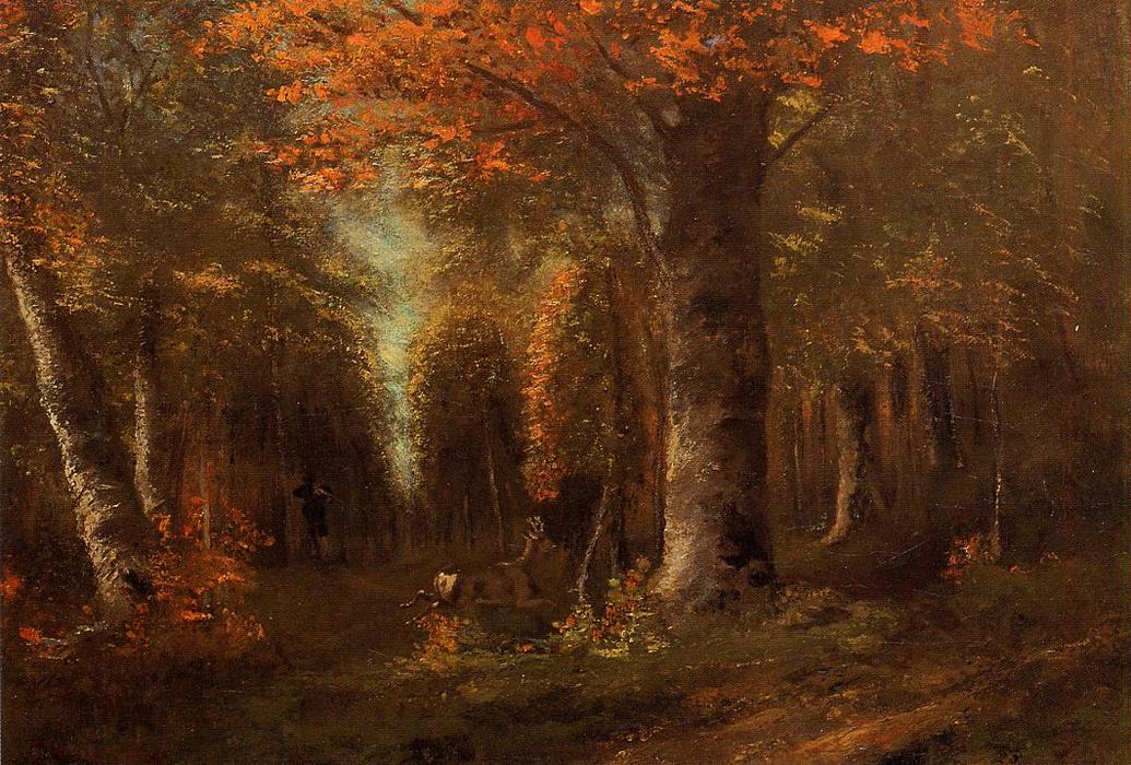 WikiOO.org - Enciclopédia das Belas Artes - Pintura, Arte por Gustave Courbet - The Forest in Autumn