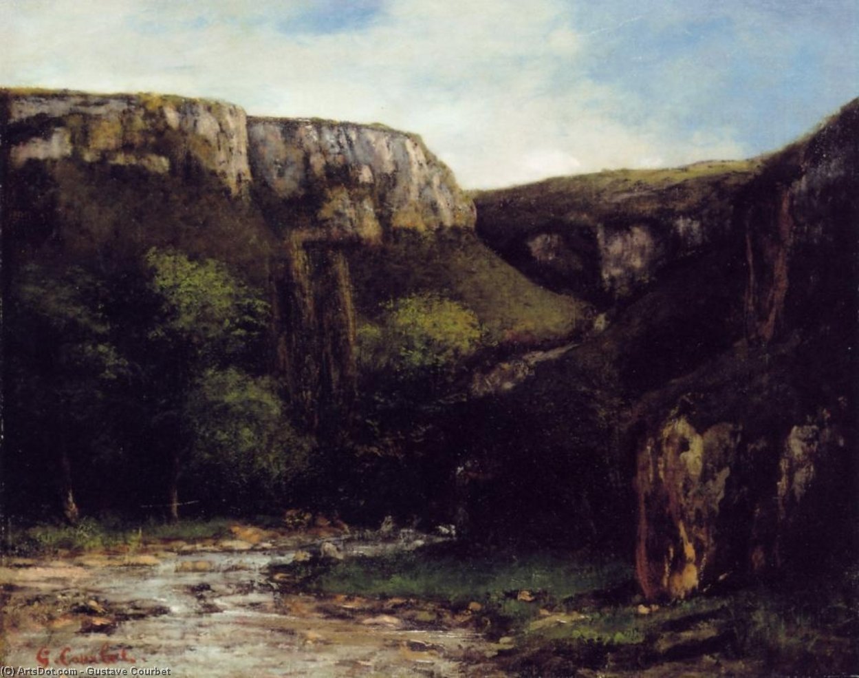 Wikoo.org - موسوعة الفنون الجميلة - اللوحة، العمل الفني Gustave Courbet - The Gorge