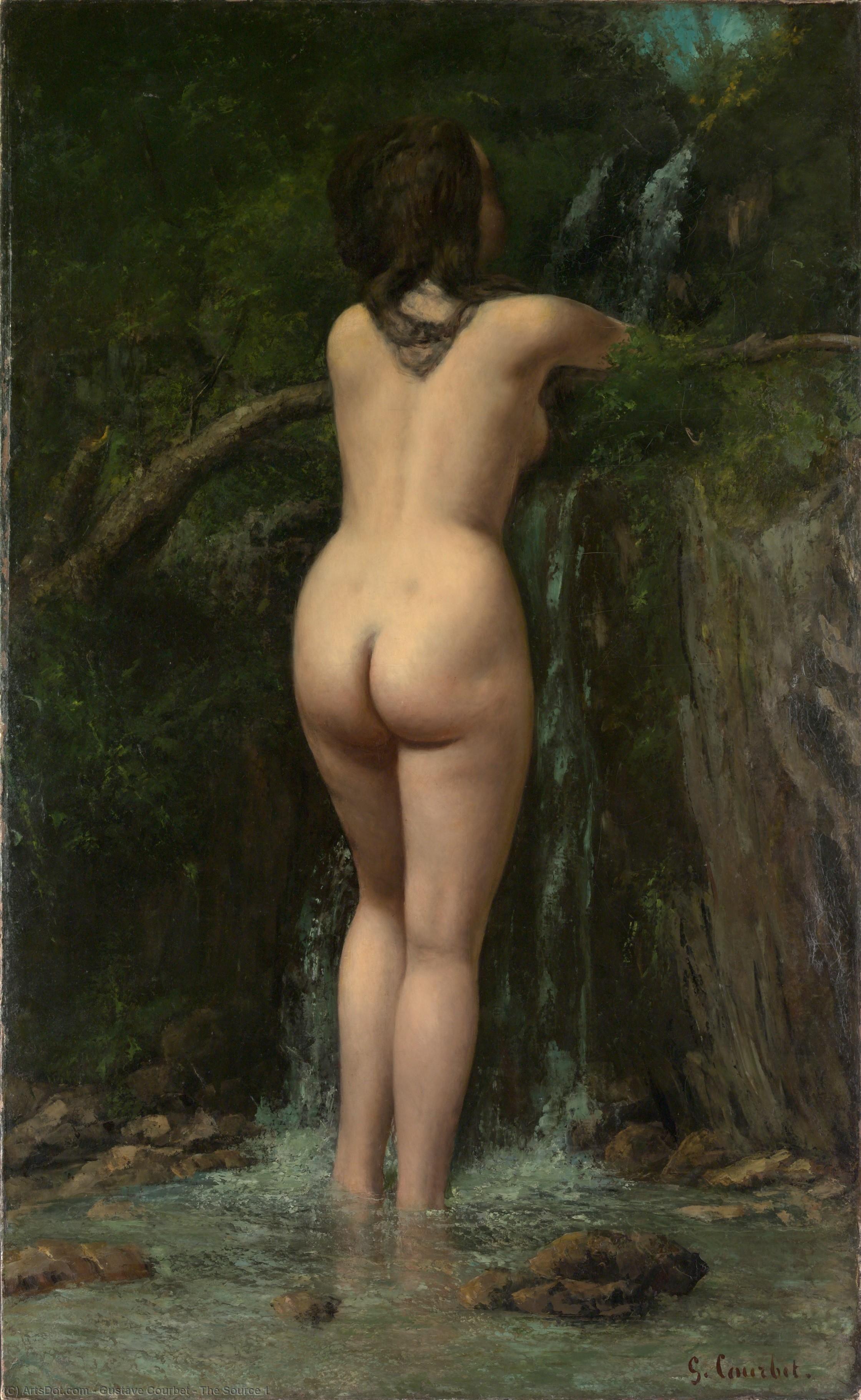 Wikoo.org - موسوعة الفنون الجميلة - اللوحة، العمل الفني Gustave Courbet - The Source 1