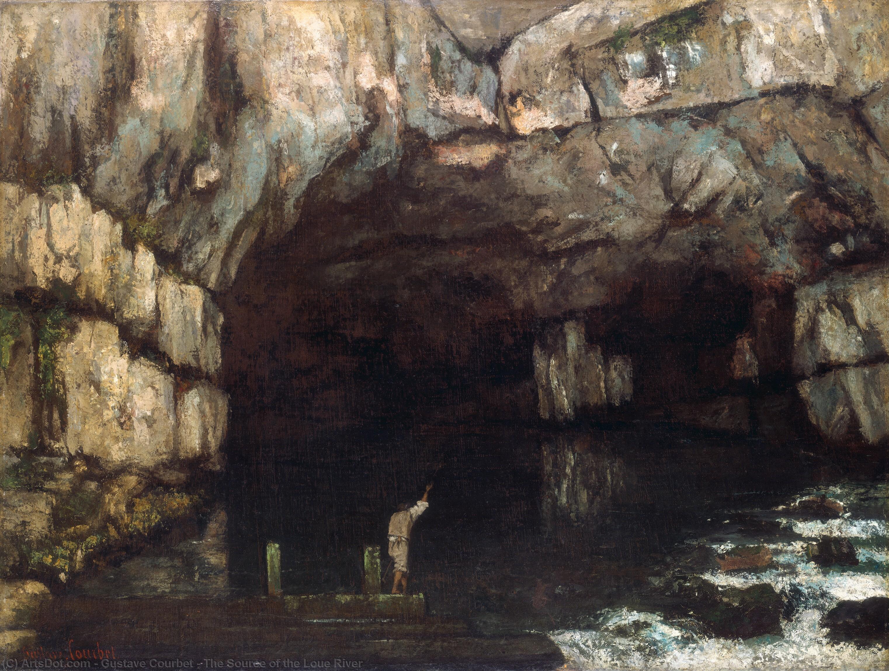 Wikioo.org – L'Enciclopedia delle Belle Arti - Pittura, Opere di Gustave Courbet - il fonte del Loue Fiume