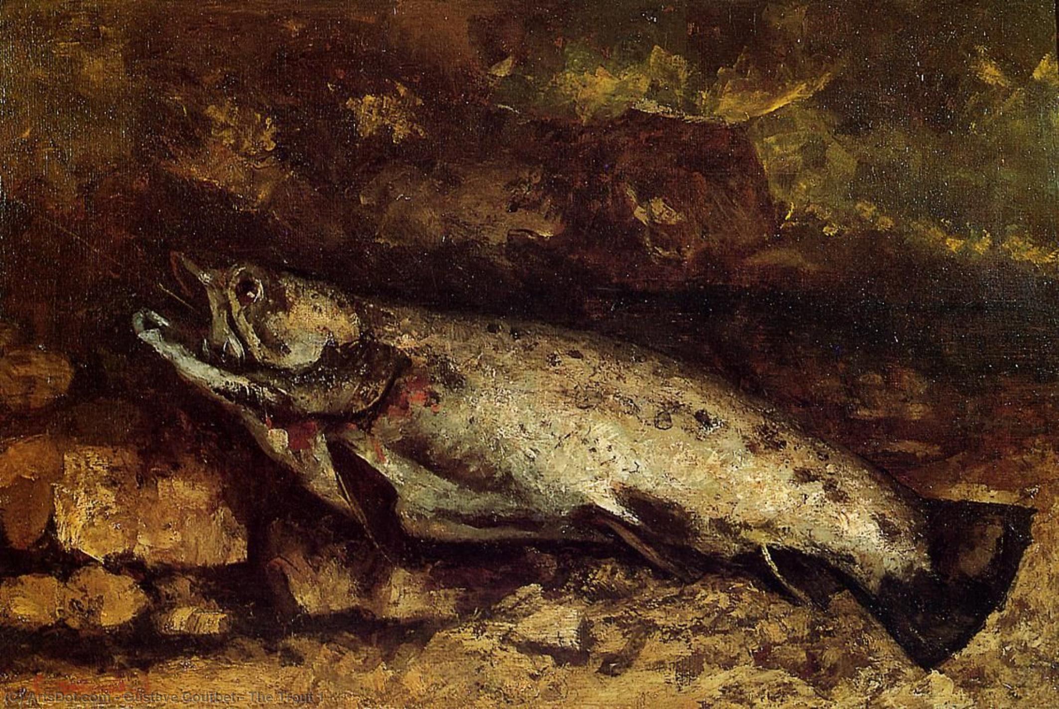 WikiOO.org - אנציקלופדיה לאמנויות יפות - ציור, יצירות אמנות Gustave Courbet - The Trout 1