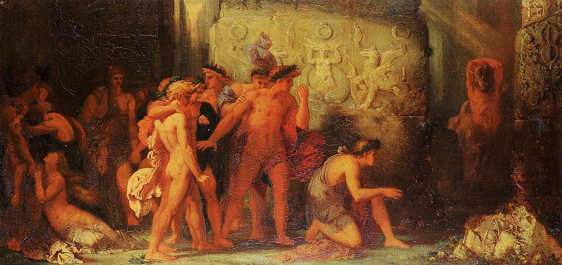 WikiOO.org - Encyclopedia of Fine Arts - Maleri, Artwork Gustave Moreau - Alice o pays des ca