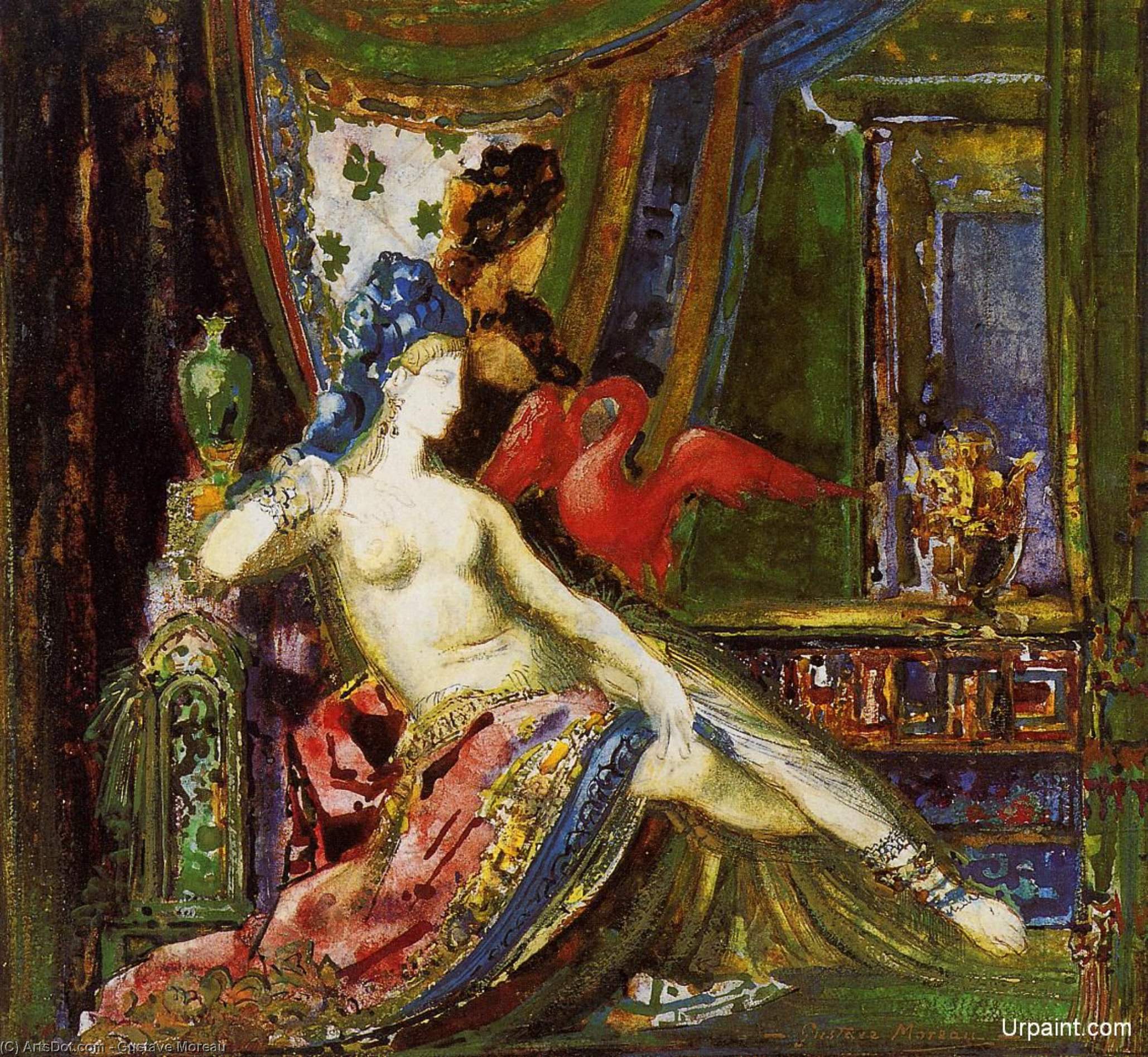 WikiOO.org - Encyclopedia of Fine Arts - Lukisan, Artwork Gustave Moreau - Dalila