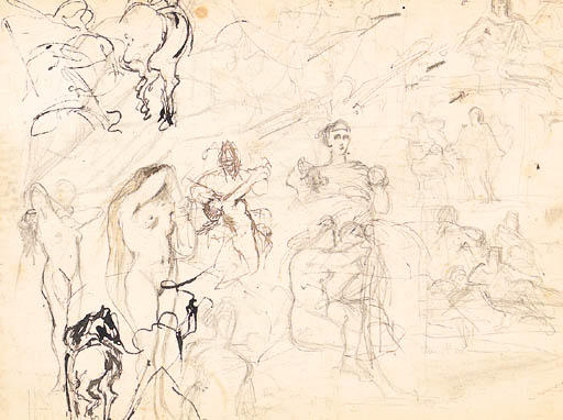 Wikoo.org - موسوعة الفنون الجميلة - اللوحة، العمل الفني Gustave Moreau - Hercule et l'Hydre