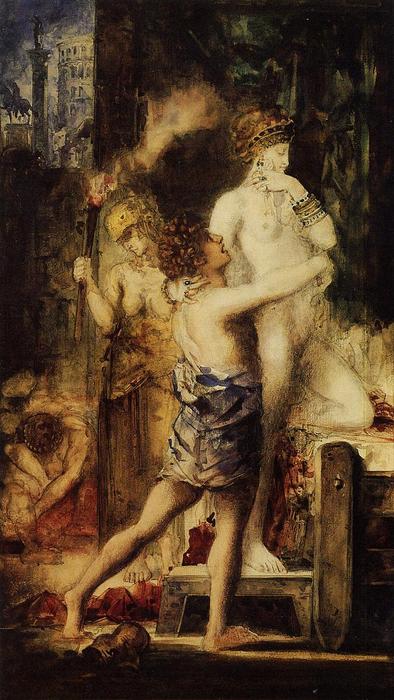 WikiOO.org - Enciklopedija dailės - Tapyba, meno kuriniai Gustave Moreau - Messalina