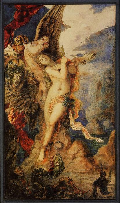 WikiOO.org - Енциклопедия за изящни изкуства - Живопис, Произведения на изкуството Gustave Moreau - Perseus and Andromeda