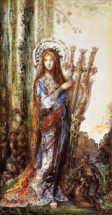 Wikioo.org - Bách khoa toàn thư về mỹ thuật - Vẽ tranh, Tác phẩm nghệ thuật Gustave Moreau - Satyrs