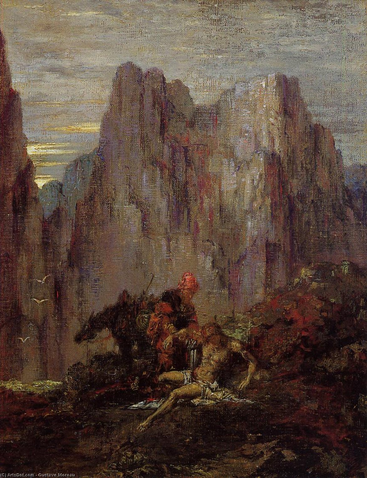 WikiOO.org - Enciclopedia of Fine Arts - Pictura, lucrări de artă Gustave Moreau - The Good Samaritan