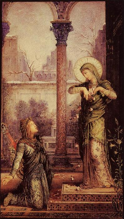 Wikioo.org - The Encyclopedia of Fine Arts - Painting, Artwork by Gustave Moreau - The Poet and the Saint