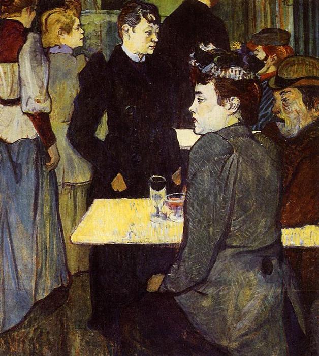 Wikioo.org – L'Encyclopédie des Beaux Arts - Peinture, Oeuvre de Henri De Toulouse Lautrec - un coin dans le Moulin de la Galette