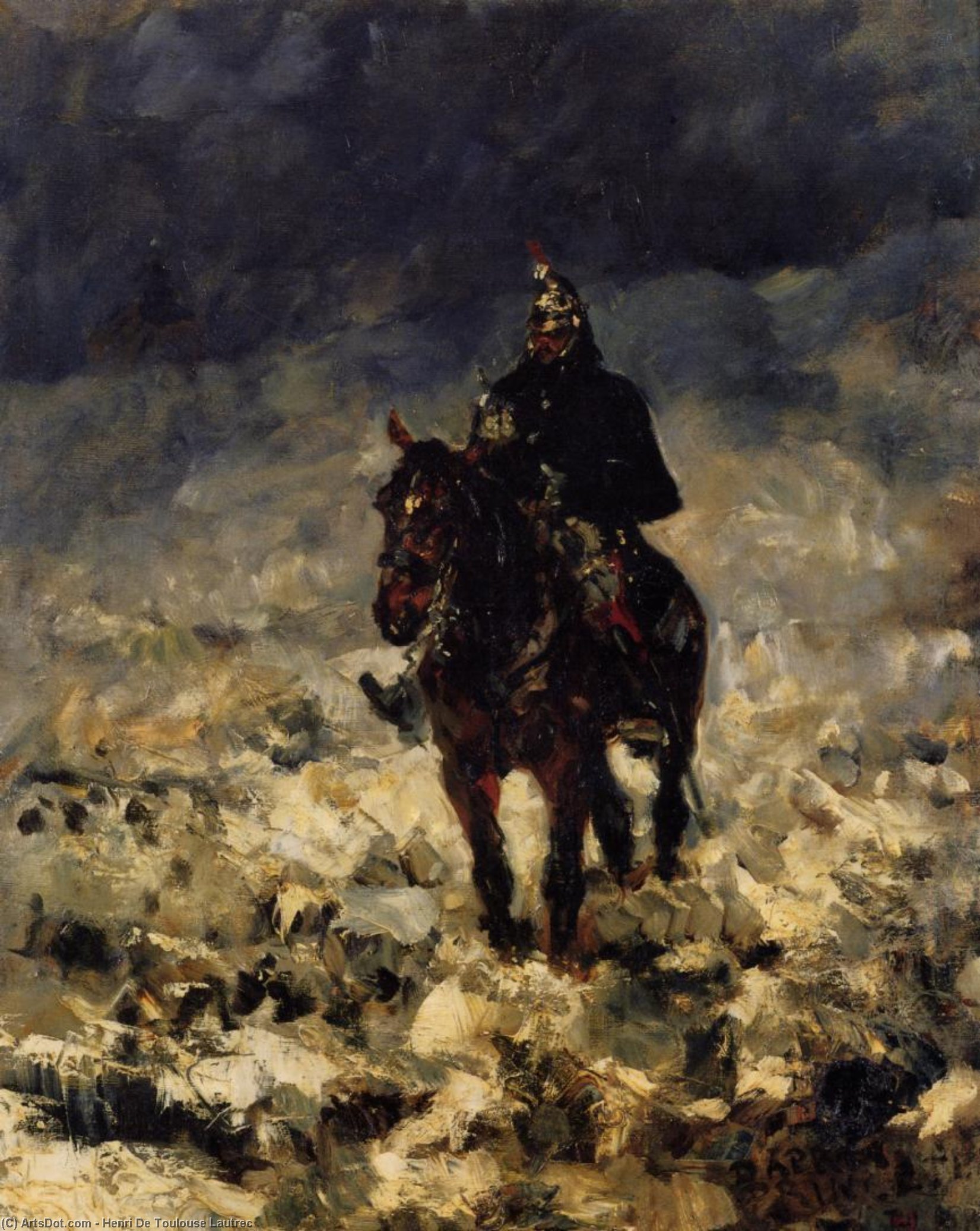 WikiOO.org – 美術百科全書 - 繪畫，作品 Henri De Toulouse Lautrec - 胸甲骑兵