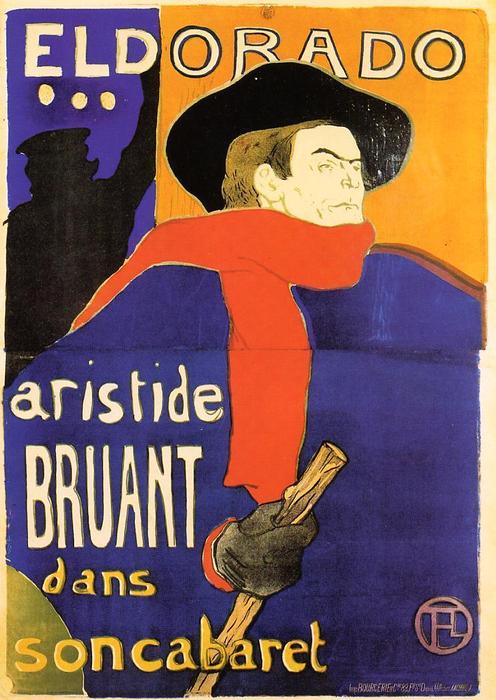 WikiOO.org - Encyclopedia of Fine Arts - Maľba, Artwork Henri De Toulouse Lautrec - Eldorado, Aristide Bruant