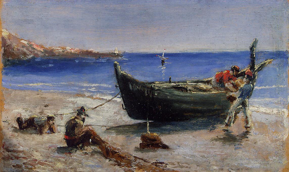 Wikioo.org – La Enciclopedia de las Bellas Artes - Pintura, Obras de arte de Henri De Toulouse Lautrec - pesca barco
