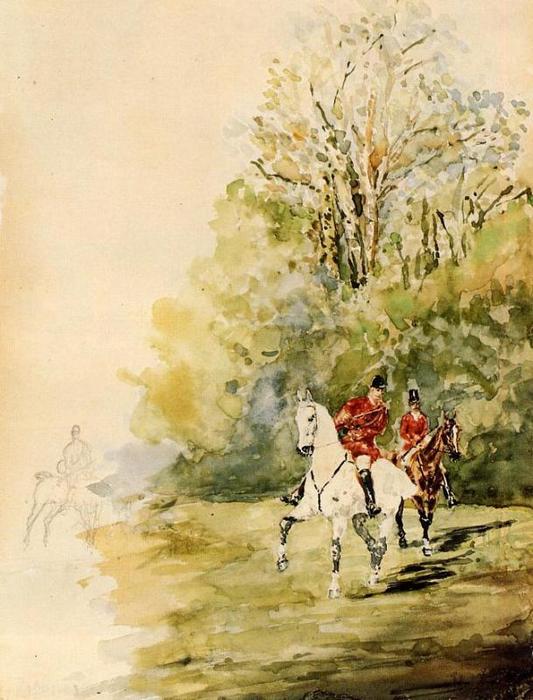 WikiOO.org – 美術百科全書 - 繪畫，作品 Henri De Toulouse Lautrec - 打猎