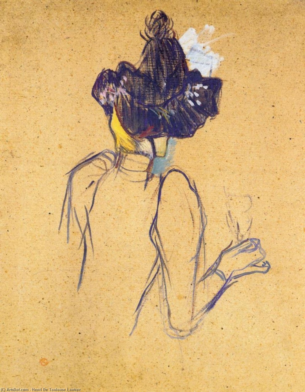 Wikioo.org – L'Enciclopedia delle Belle Arti - Pittura, Opere di Henri De Toulouse Lautrec - jane avril visto dal indietro