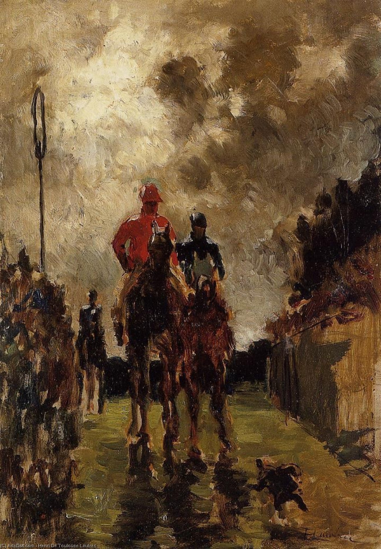 Wikioo.org - The Encyclopedia of Fine Arts - Painting, Artwork by Henri De Toulouse Lautrec - Jockeys