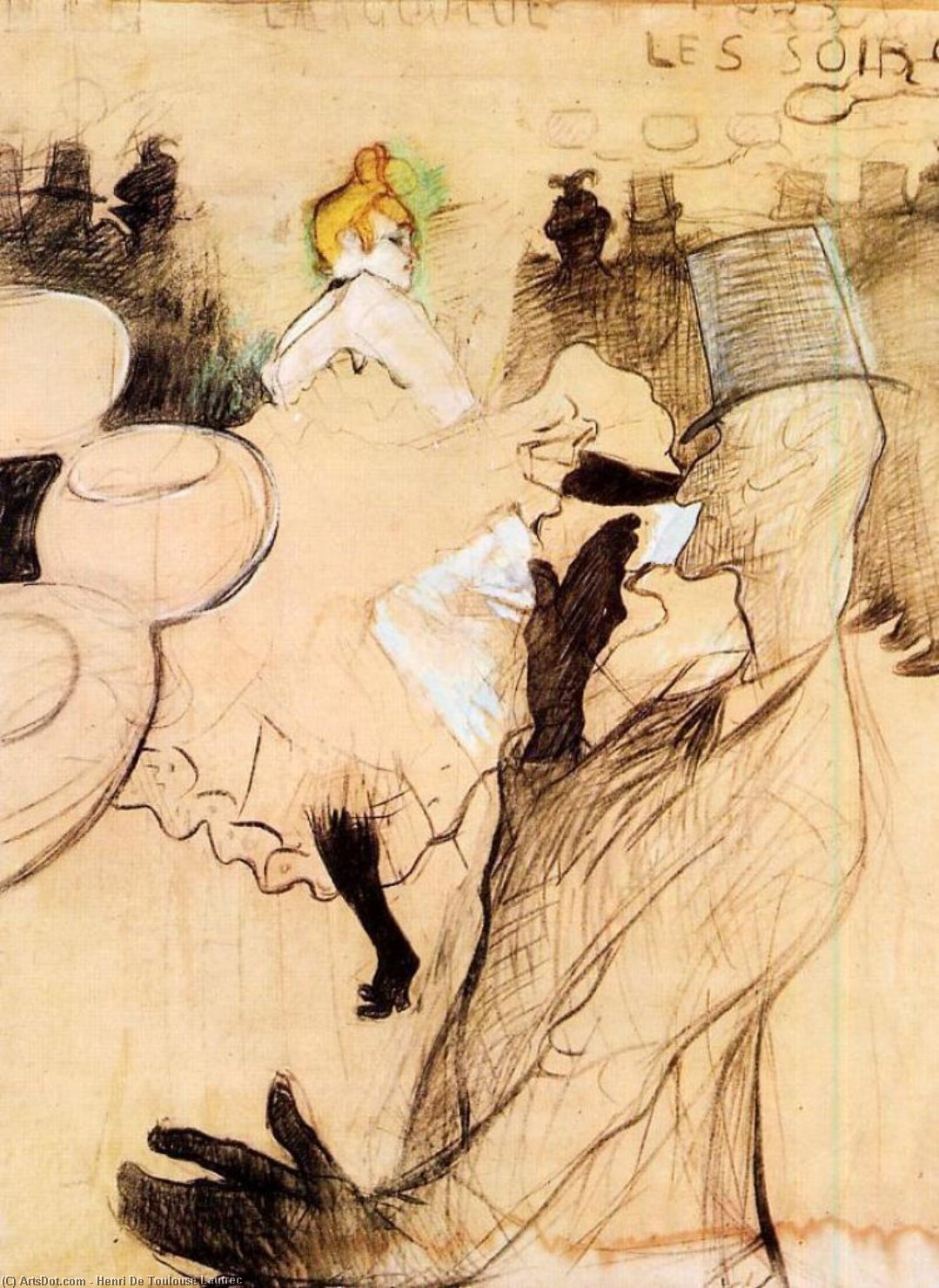Wikioo.org – L'Encyclopédie des Beaux Arts - Peinture, Oeuvre de Henri De Toulouse Lautrec - le goulue et valentin , le 'Boneless One'
