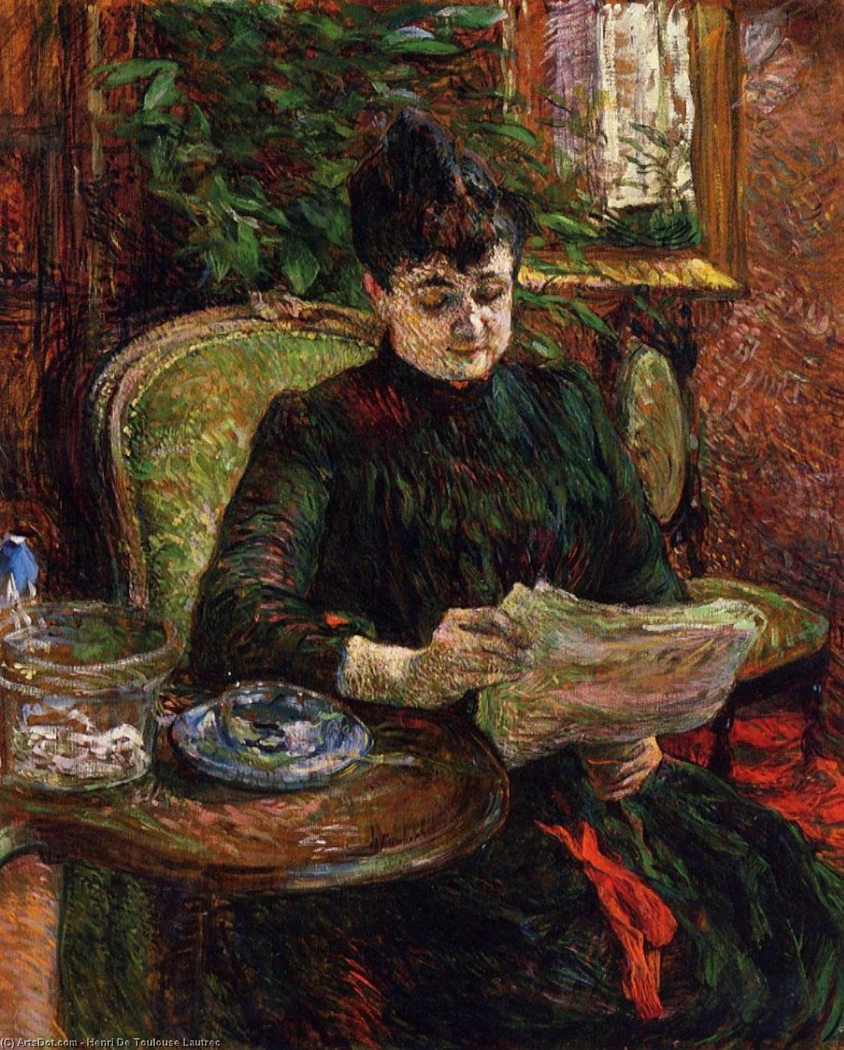 Wikioo.org - The Encyclopedia of Fine Arts - Painting, Artwork by Henri De Toulouse Lautrec - Madame Aline Gibert