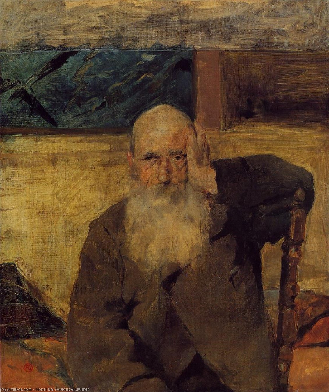 Wikioo.org - The Encyclopedia of Fine Arts - Painting, Artwork by Henri De Toulouse Lautrec - Old Man at Celeyran