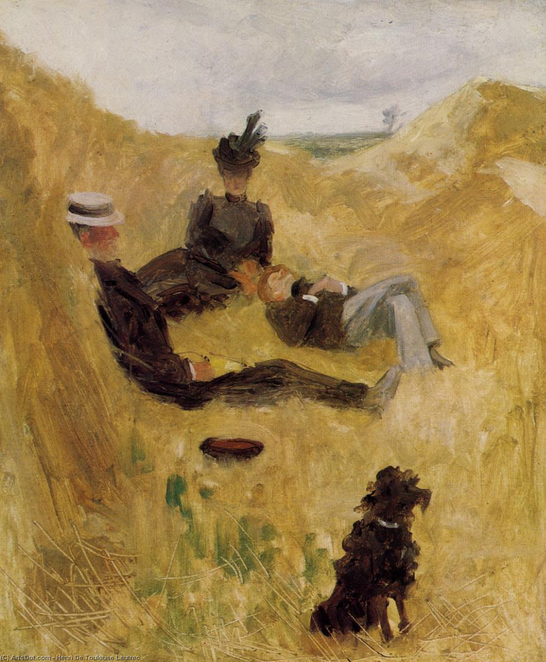 WikiOO.org - Enciklopedija dailės - Tapyba, meno kuriniai Henri De Toulouse Lautrec - Party in the Country