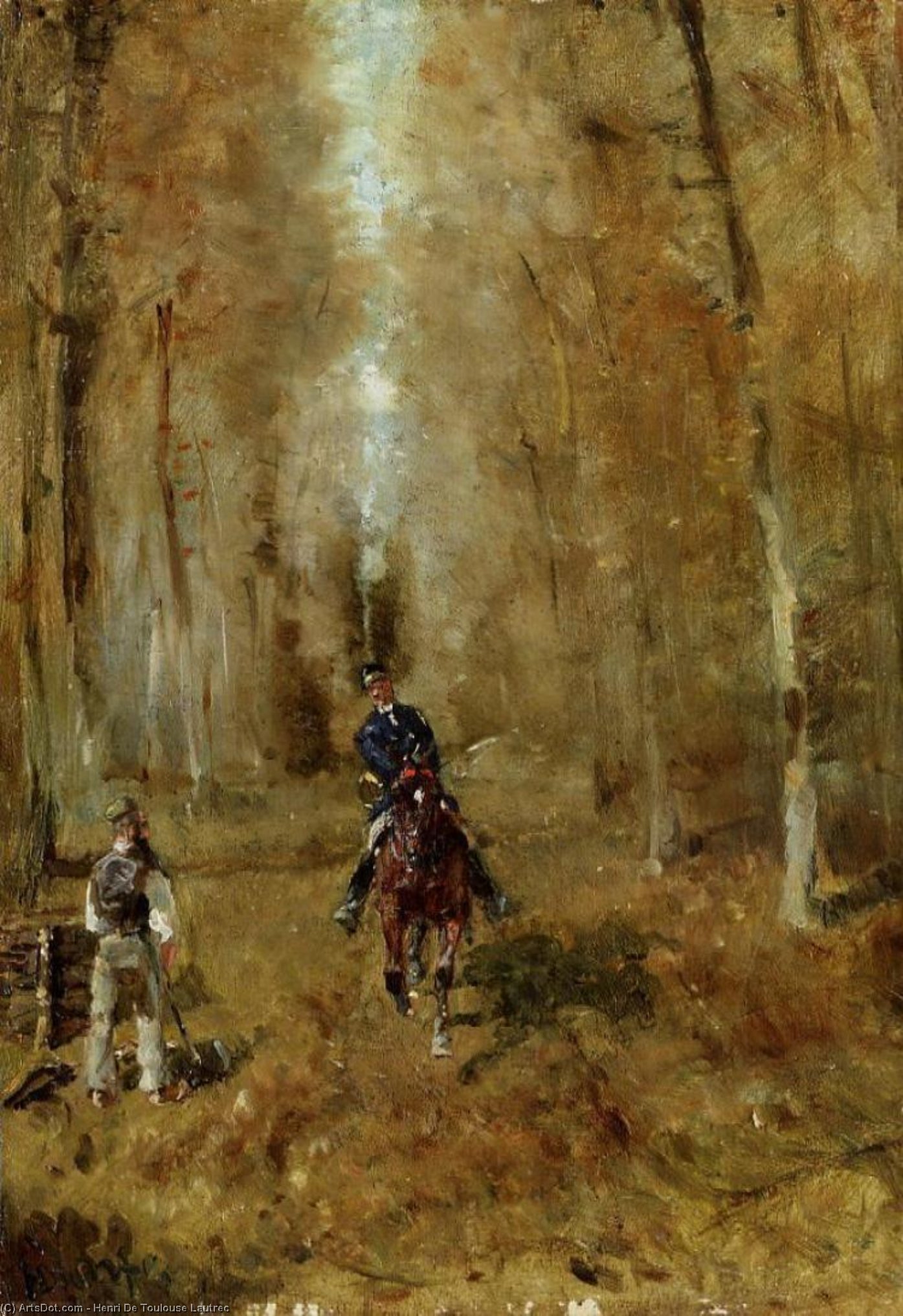 Wikioo.org – L'Encyclopédie des Beaux Arts - Peinture, Oeuvre de Henri De Toulouse Lautrec - piquer et bucheron