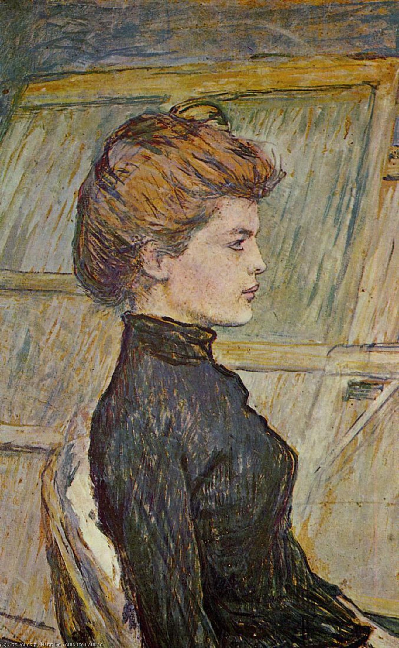 WikiOO.org - 백과 사전 - 회화, 삽화 Henri De Toulouse Lautrec - Portrait of Helen (detail)
