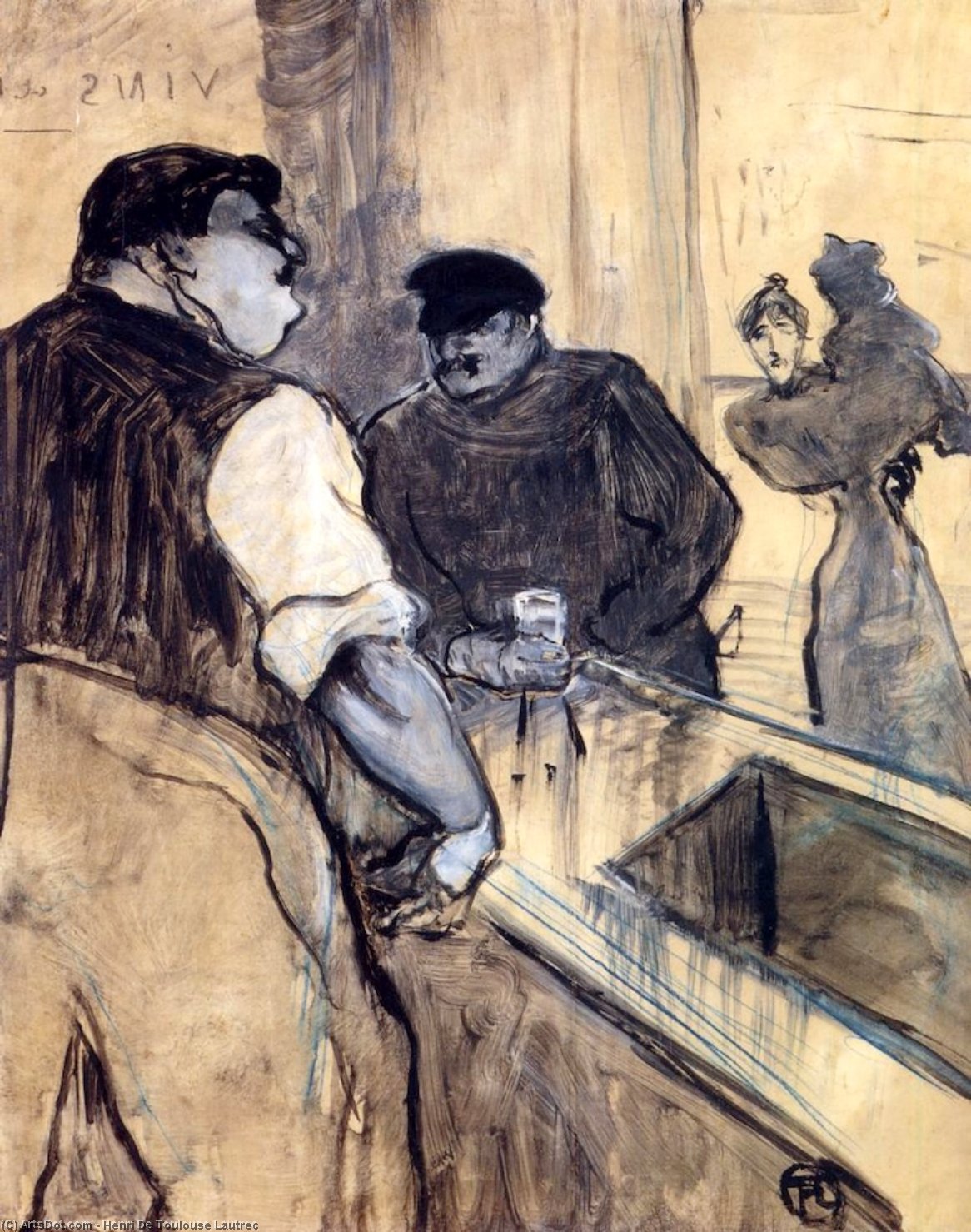 Wikioo.org – L'Encyclopédie des Beaux Arts - Peinture, Oeuvre de Henri De Toulouse Lautrec - Le Barman