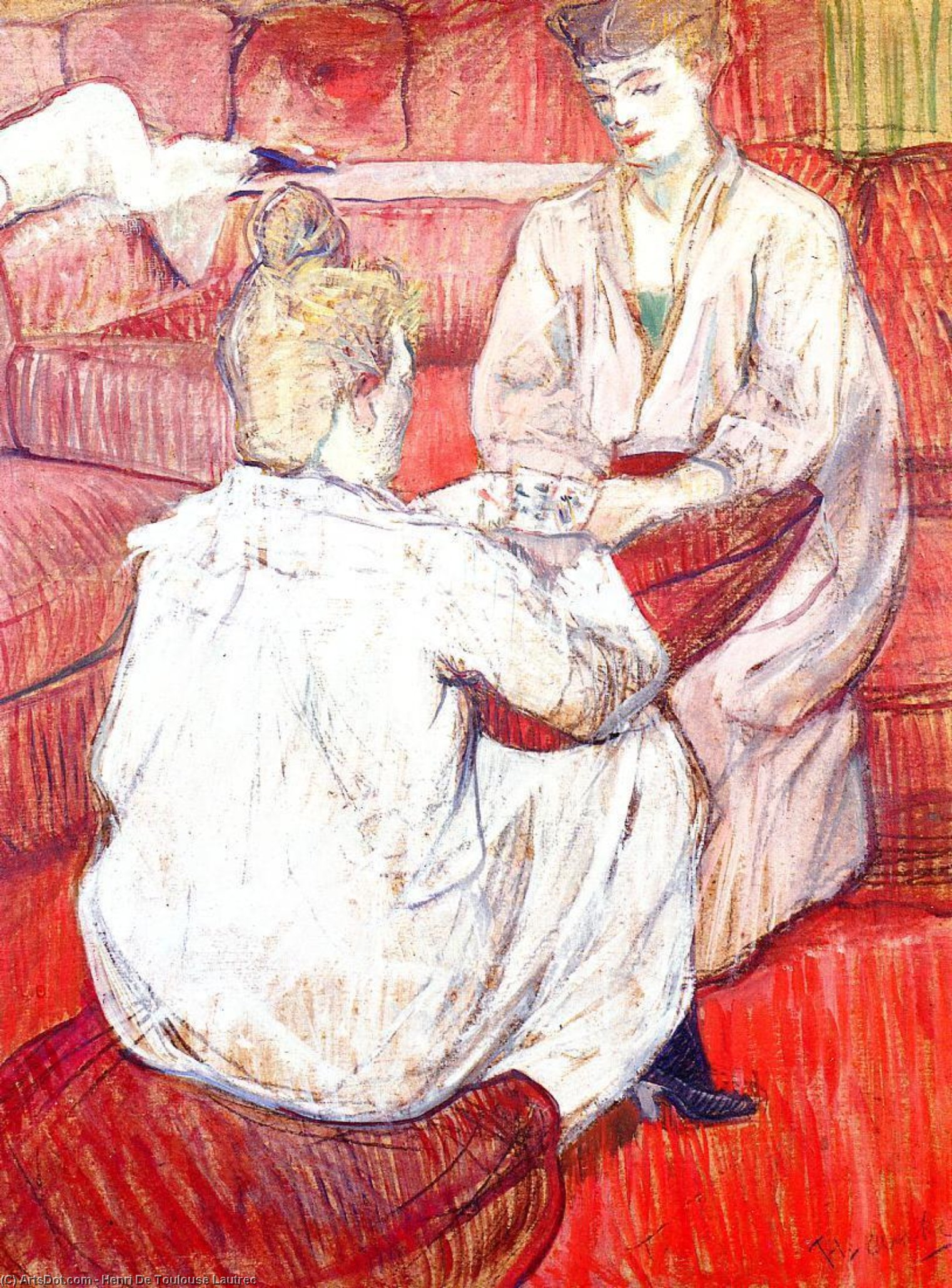 WikiOO.org - Encyclopedia of Fine Arts - Malba, Artwork Henri De Toulouse Lautrec - The Card Players