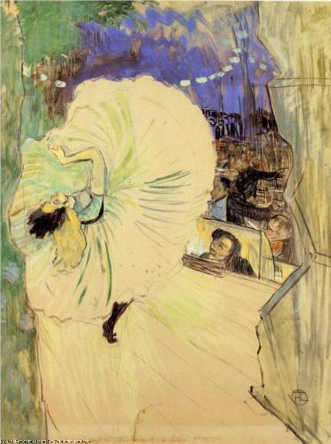 Wikoo.org - موسوعة الفنون الجميلة - اللوحة، العمل الفني Henri De Toulouse Lautrec - The Cartwheel